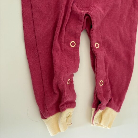 Little Blue House bear bum footless sleeper 3-6 months PJs Pink Yellow - Picture 7 of 11